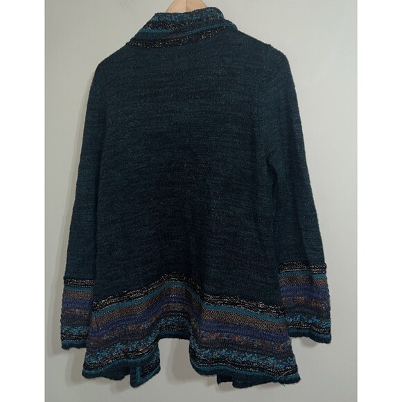 Soft Surroundings Nahla Cardigan Sweater Womens L Multicolor Open Front Boho - Picture 6 of 8